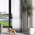 Modern Curtains 3d model