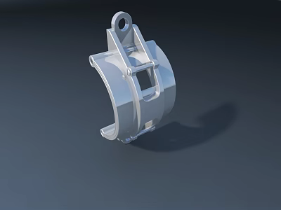 Public Facilities Metal Structural Component With Silver Finish And Connection Holes 3d model