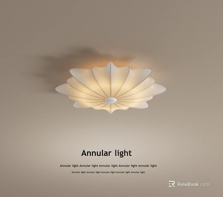 Modern Annular Thin Frame Ceiling Light For Living Room Stylish Design 3d model