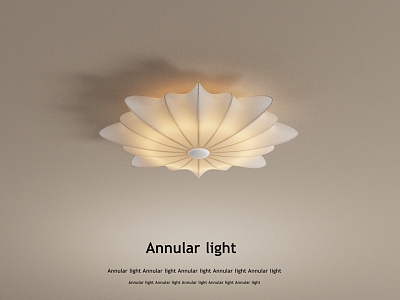 Cream wind ceiling lamp 3d model