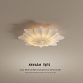 Cream wind ceiling lamp 3d model