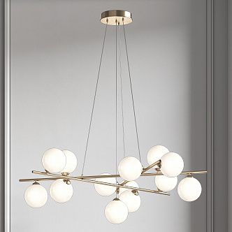 Light Luxury Chandelier 3d model