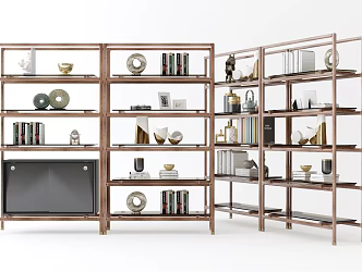 New Chinese Bookshelf Antique Rack 3d model