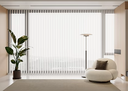 modern dream curtain vertical blinds venetian blinds 3d model