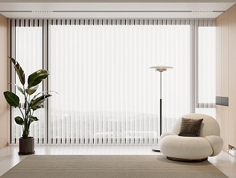 modern dream curtain vertical blinds venetian blinds 3d model