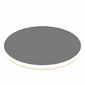 Modern Circular Flush Mount Ceiling Lights With Black Trim And White Panels 3d model