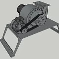 Industrial Stainless Steel Centrifugal Fan With Metal Support Stand And Motor Assembly
