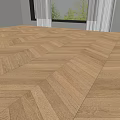 Herringbone Wooden Flooring Shiny Surface In Modern Room Interior With Natural Light