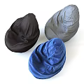 Comfortable Blue Black and Gray Bean Bag Chair Modern Living Room Seating