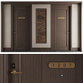 Modern Hotel Door 3d model