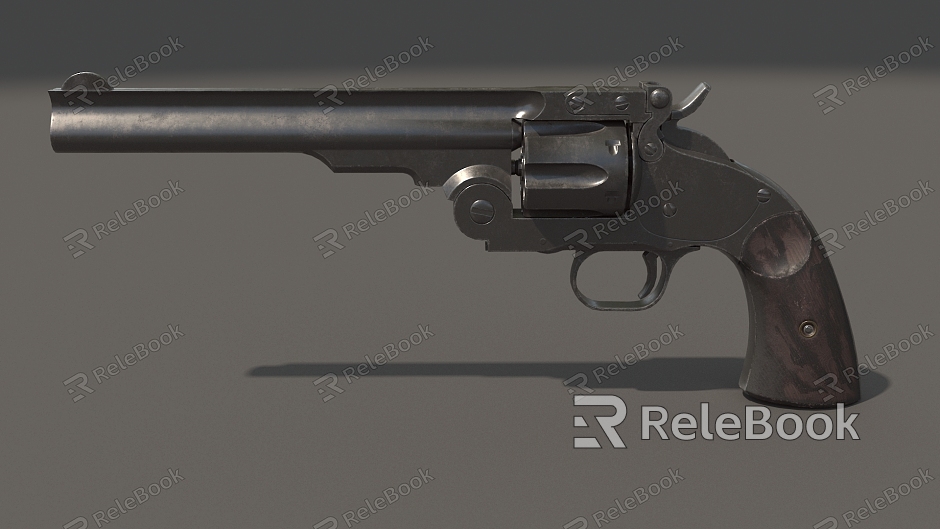 Revolver pistol gun semi-automatic pistol revolver gun old revolver super realistic high precision film and television level model