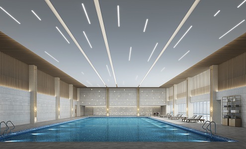 New Chinese Swimming Pool 3d model