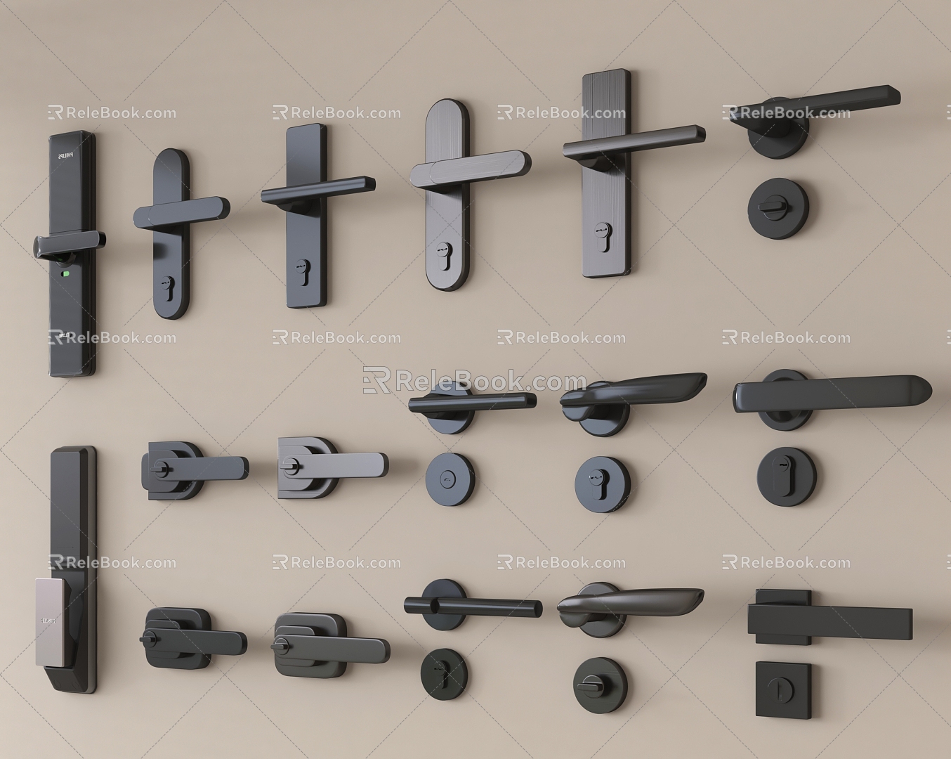 Handle Door Handle Handle Smart Lock Door Handle 3d model