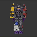 Transformers Robot Toy Figure With Colorful Car Parts And Mechanical Design