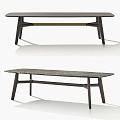 Poliform Curve Dining Table Minimalist Dining Table Rectangular Dining Table 3d model