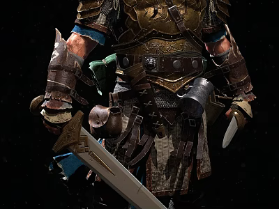 warrior assassin swordsman soldier costume warrior 3d model
