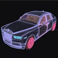 Black Rolls Royce Luxury Sedan With Brown Leather Interior And Iconic Hood Ornament