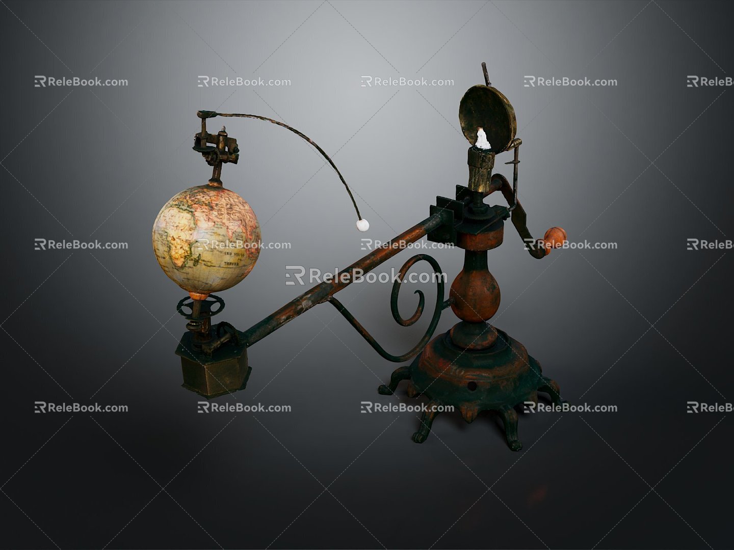 Globe Antique Globe Old Globe Retro Globe Game Item Game Props Game Equipment 3d model