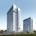 Modern Industrial Factory Buildings With High Rise Structure And Glass Curtain Wall Design