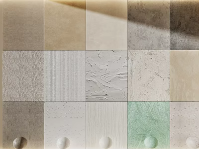 Various Colored Wall Panels With Different Textures For Interior Design Samples 3d model