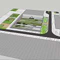 Contemporary Garden Landscape With Terraced Steps Water Ponds And Green Plant Reflections