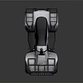 White All Terrain Vehicle With Large Tires Metal Racks And Black Seat