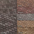 Various Roof Tiles Sample Collection Featuring Different Colors Textures And Styles 3d model