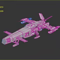 Futuristic 3D Model Of Cosmic Spacecraft With Sleek White Structure And Aerodynamic Components