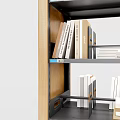 Sturdy Wooden Multi tiered Bookcase With Open Shelves Filled with Books