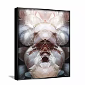 Botanical Plant Painting Featuring Pink Peony Flowers In Framed Artwork
