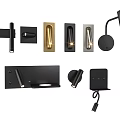 Modern Wall And Table Lighting Fixtures With Black Gold Finish And Sleek Design