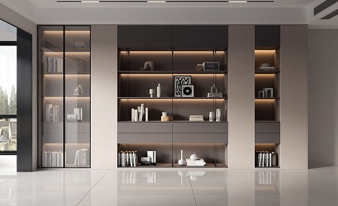 Modern bookcase 3d model