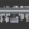 Detailed Industrial Building Complex Model Featuring Steel Frames Towers And Piping Systems