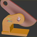 SEIKI Household Kitchen Cutting Tool With Red Blade And Yellow Base Design