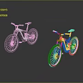 Modern Sleek Bicycles In Silver And Blue With Reflective Surface And Minimal Background