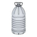 Clear Plastic Water Bottles With Handles Large Capacity And Striped Design For Daily Use