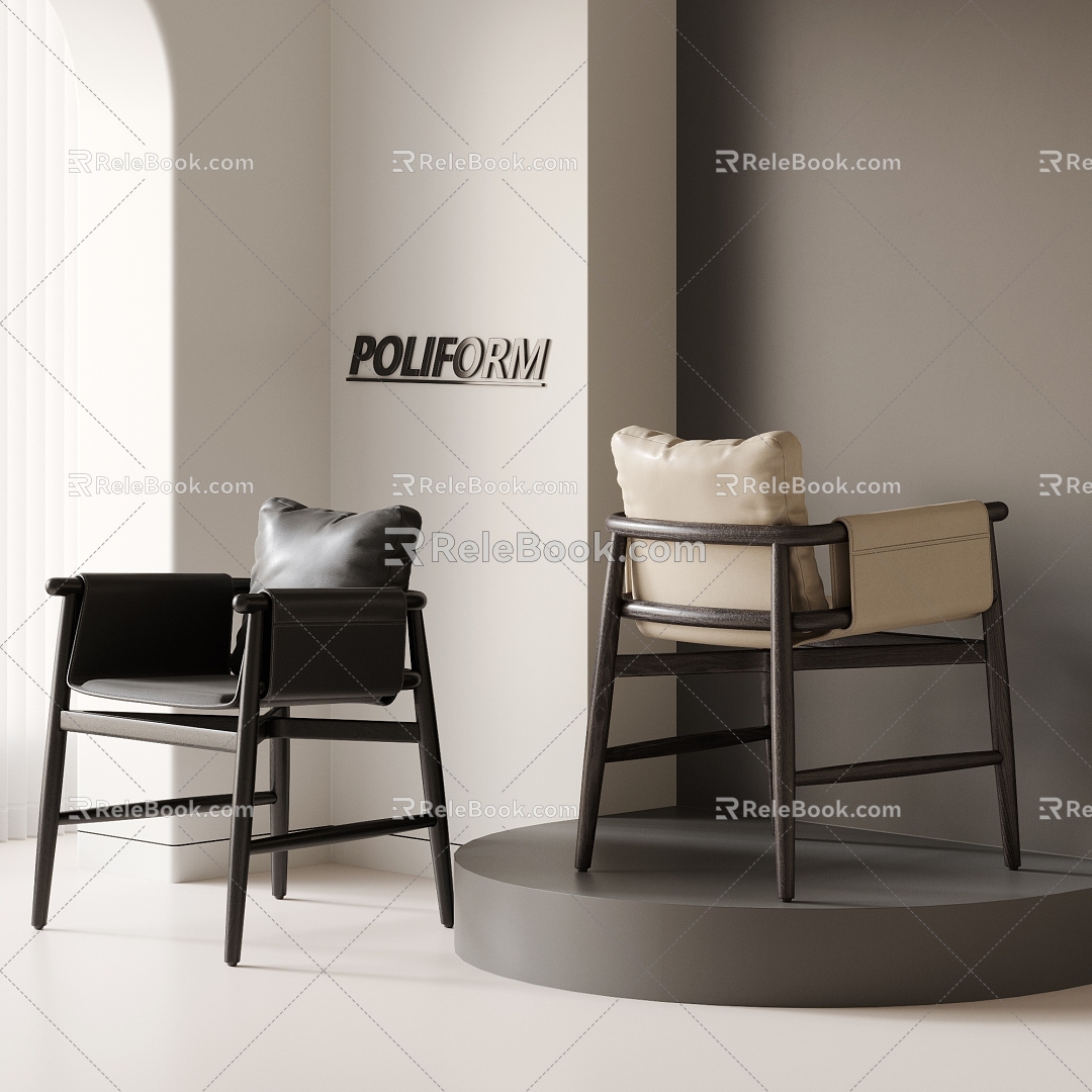 POLIFORM Dining Chair Combination Single Chair Chair Dining Chair Leisure Chair 3d model