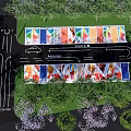 Lush Garden Landscape With Parking Area Drive Path And Colorful Decorative Elements