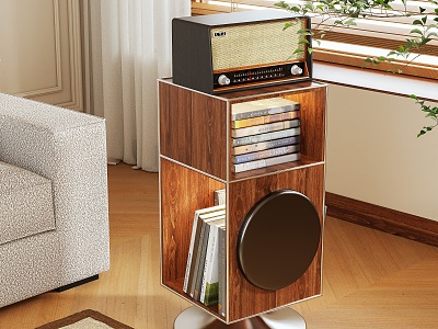 Side table rotating cabinet model