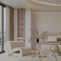 Minimalist Kids Room Interior With Starry Ceiling Lion Stuffed Toy White Furniture And Soft Rug