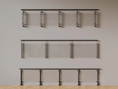 glass railing 3d model