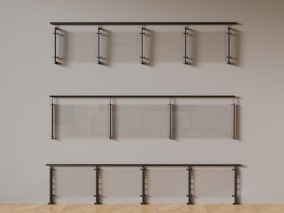 glass railing 3d model