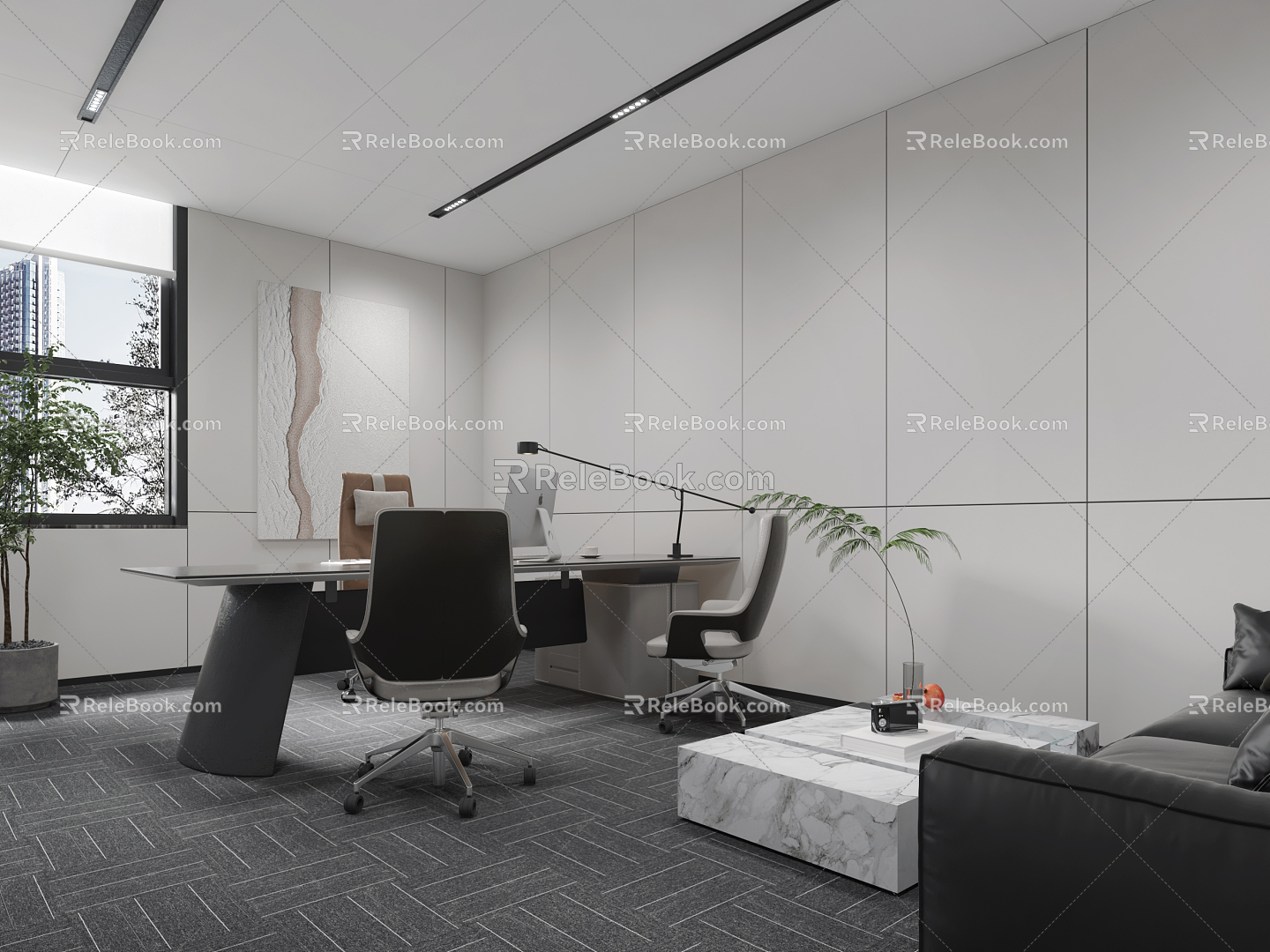 Modern Office Manager's Office 3d model