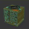 MK48 MOD7 Military Weapon Control Device With Green Casing And Interface Panels