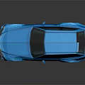 Blue Two Door Sports Car With Sporty Design And Shiny Exterior Finish