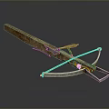 Crossbow Mechanical Crossbow Shift Bow and Arrow Shoot Far Equipment Weapons High-tech Crossbow 3d model