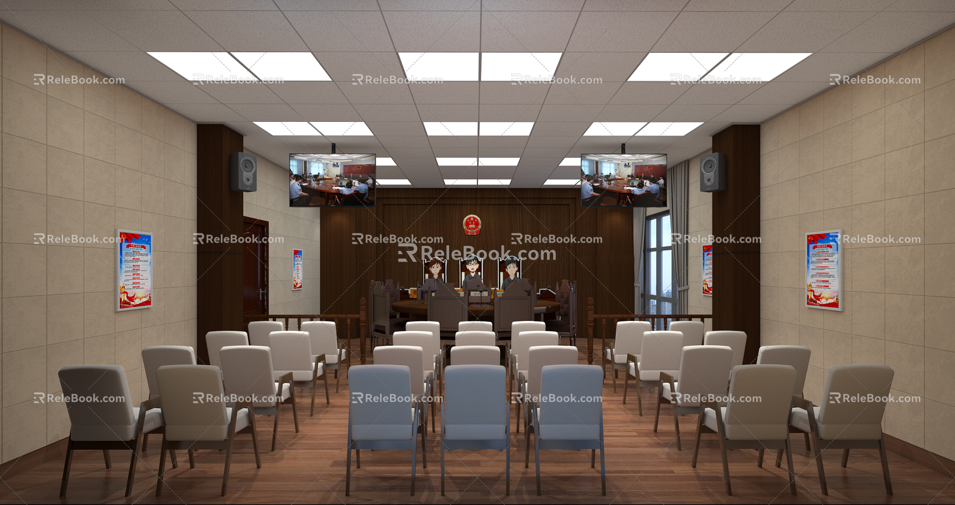 Modern Court Juvenile Procuratorate Round Table Court 3d model