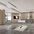 Modern Front Desk Hotel Front Desk 3d model