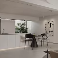 Modern Living Room Interior With White Spiral Staircase Beige Sofa Round Rug And Bookshelves