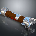 Medieval Warrior Combat Gauntlet With Metallic Armor And Brown Leather Straps Design 3d model